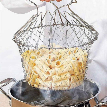 Chef Basket 12 in 1 Kitchen Tool Deluxe Boiler, Steamer, Strainer & Frying