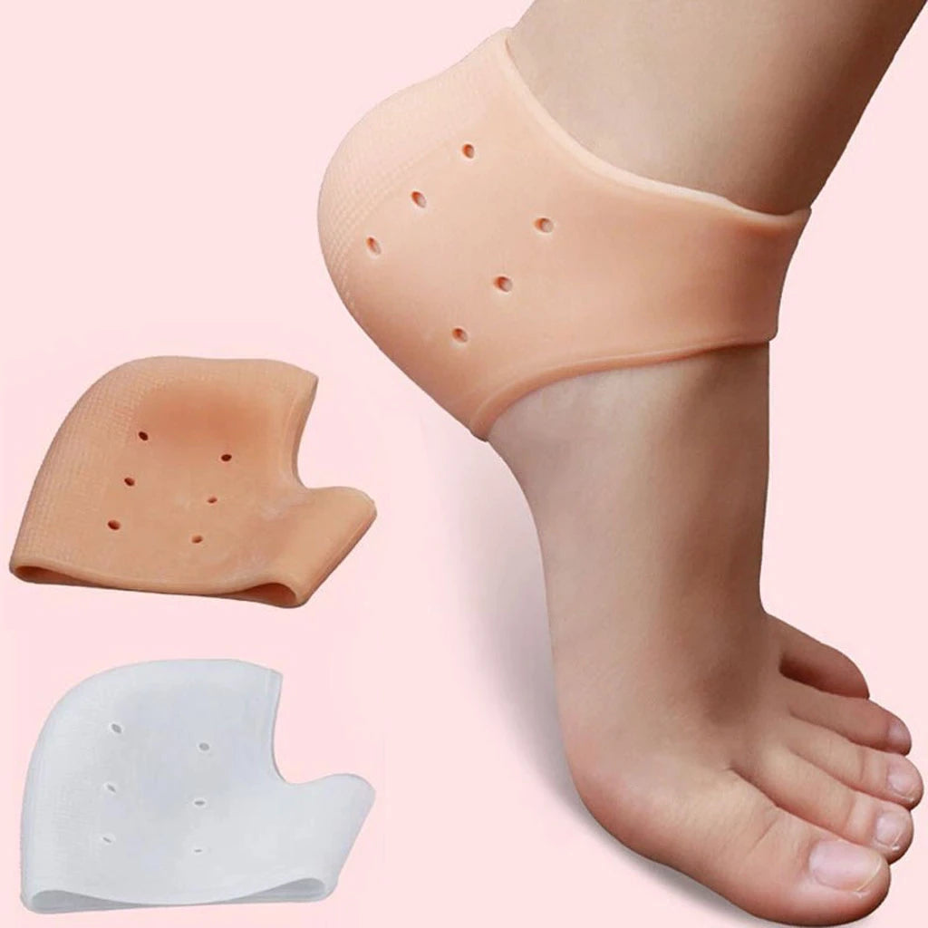 1 Pair (2PCS) Silicone Anti Crack Heel Protector