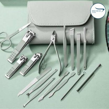 16 Pcs Stainless Steel Manicure Set - (IMPORTED)