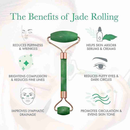 Flawless Facial Massage Jade Roller with GuaSha