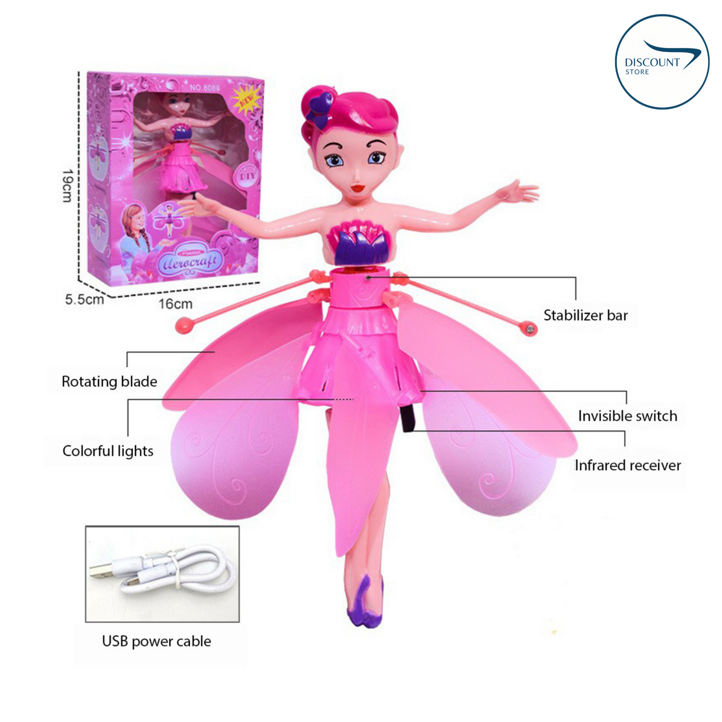 Magic Flying Fairy Princess Doll - (FREE Delivery)