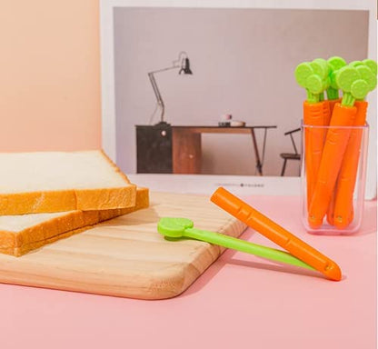5 Pcs Snacks Sealing Clip Cute Carrot Sealing Clip Bag Magnet