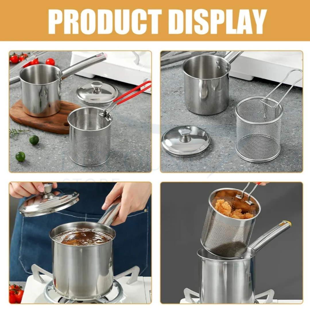 Stainless Steel Deep Frying Pot - (IMPORTED)