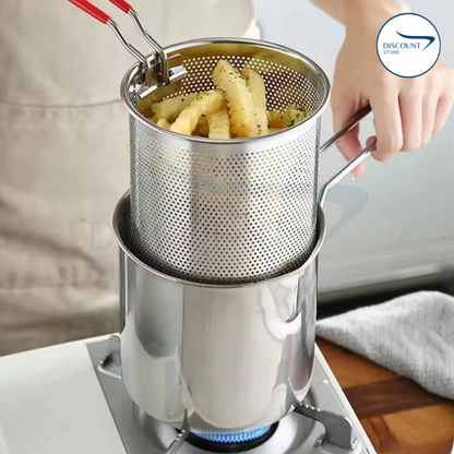 Stainless Steel Deep Frying Pot - (IMPORTED)