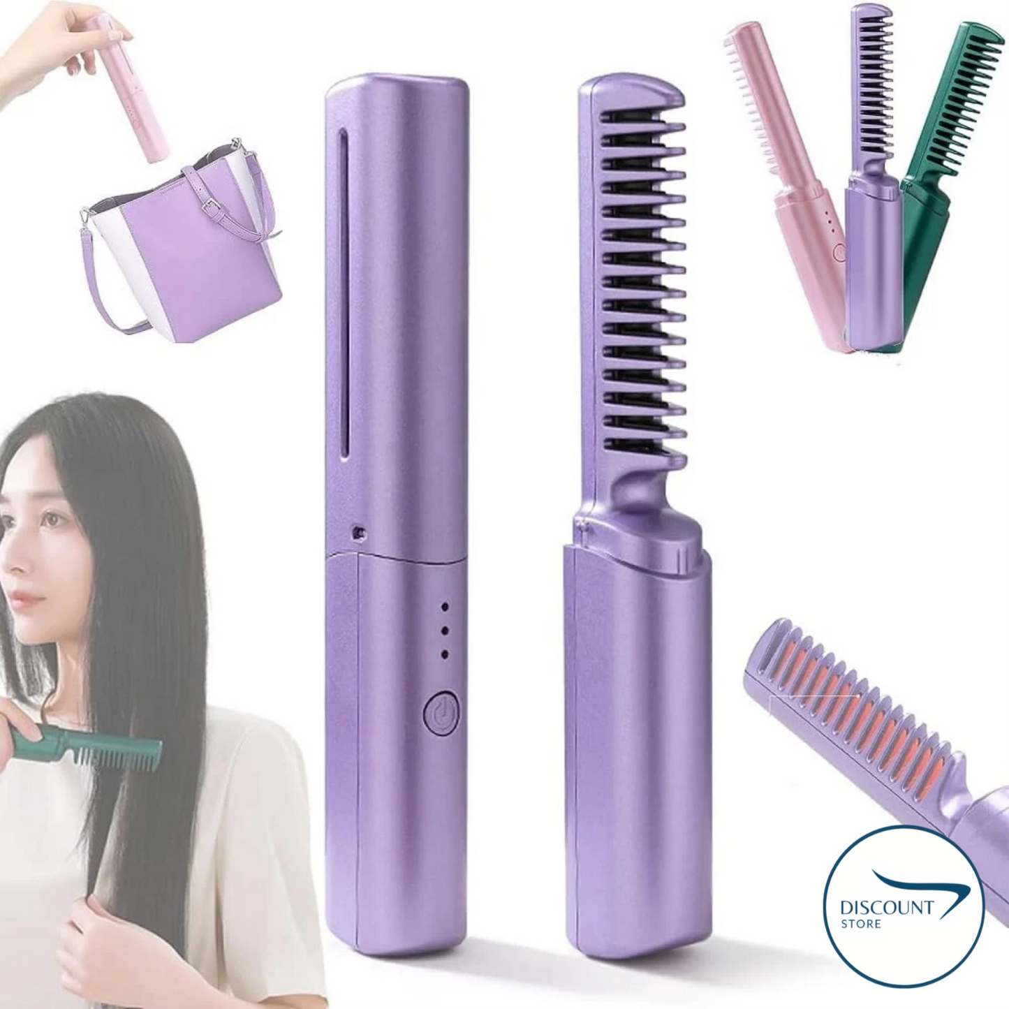 Wireless 2 in 1 Professional Hair Straightener Comb - (FREE Delivery)