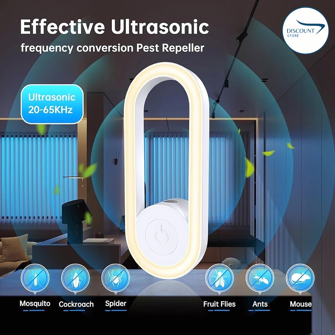 Ultrasonic Mosquito Killer with LED Light - (FREE Delivery)