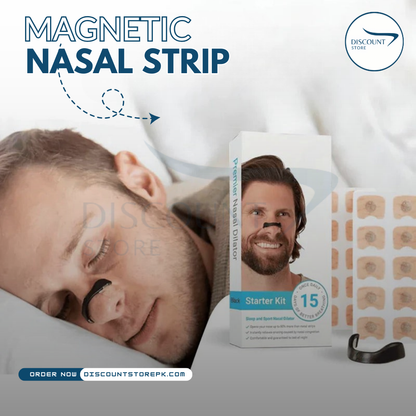 Magnetic Nasal Dilator Airflow Strip 4 PCS Kit - (IMPORTED)