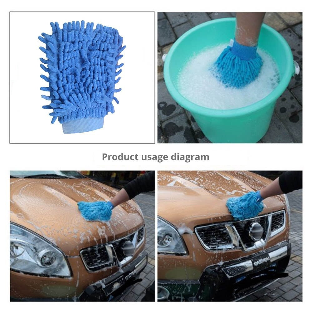 Microfiber Chenille Double Sided Cleaning Glove
