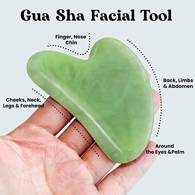 Flawless Facial Massage Jade Roller with GuaSha
