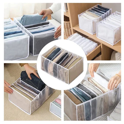 7 Grids Foldable Clothes Storage Organiser Wardrobe Boxes